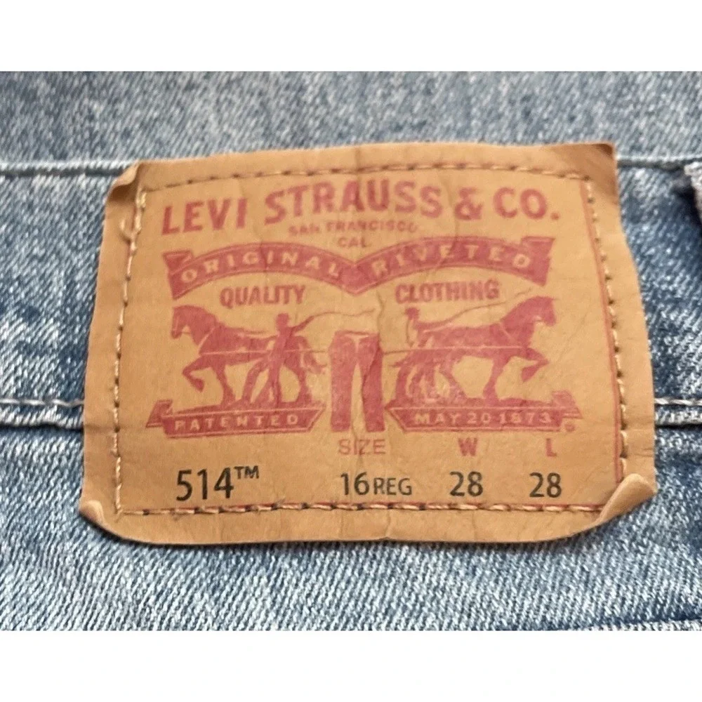 Levis 514 Denim Jeans Blue‎ 16 Reg 28x28 Straight